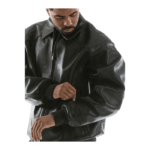 Pelle Pelle Applique Black Plush Jacket