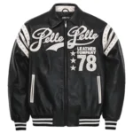 Pelle Pelle Encrusted Varsity Plush Black | Pelle Pelle Store