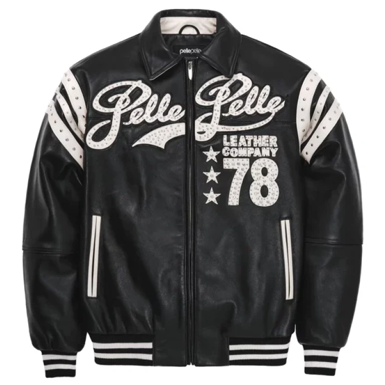 37462-BKI-FT_800x-e1673230466832-768x768-1.webp Pelle Pelle Encrusted Varsity Plush Black | Pelle Pelle Store - Image 1