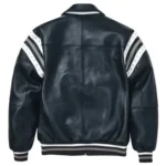 Pelle Pelle Encrusted Varsity Plush Navy Jacket - Image 2