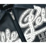 Pelle Pelle Encrusted Varsity Plush Navy Jacket - Image 3