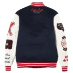 World Famous Pelle Pelle Navy Blue Wool Varsity Jacket - Image 3