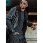 Pelle Pelle Black Encrusted Fur Leather Coat | Men Jacket - Image 2