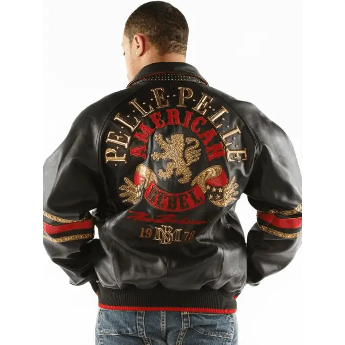 Image_Editor-18.webp Pelle Pelle American Rebel Black Leather Jacket - Image 1