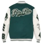 Pelle Pelle Varsity Green And White Jacket - Image 2