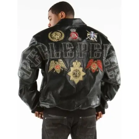 PPS-0829-1-595x595-1-450x450-1.webp Pelle Pelle Patched Python Leather Jacket | Men Jacket - Image 1