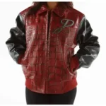 Pelle Pelle Exotic Studded Red Black Leather Jacket