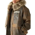 Pelle Pelle Forever Fearless Brown Jacket | Fur Hood Jacket