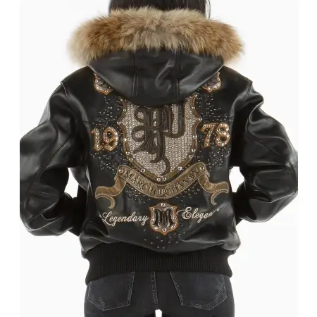 Pelle-Pelle-Womens-Black-Legendary-Elegance-Full-Grain-Leather-Jackets-Back-1-450x450-1-1.webp Pelle Pelle MB Legendary Leather Jacket - Image 1
