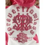 Pelle Pelle White Pink Women Leather Jacket | Fur Hood - Image 3