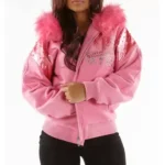 Pelle Pelle Pink Fur Hood | Wool Jacket - Image 2