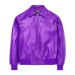 Pelle Pelle Puff Plush Purple Leather Jacket