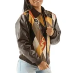 Pelle Pelle Brown Retro Diamond Jacket - Image 2