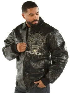 Pelle Pelle Grandmaster Black Croc Jacket - Image 2