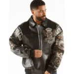Pelle Pelle Classic Black Dragon Print Leather Jacket - Image 2